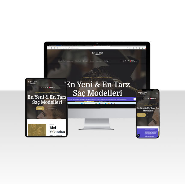 Berber Salonu Web Sitesi Paketi